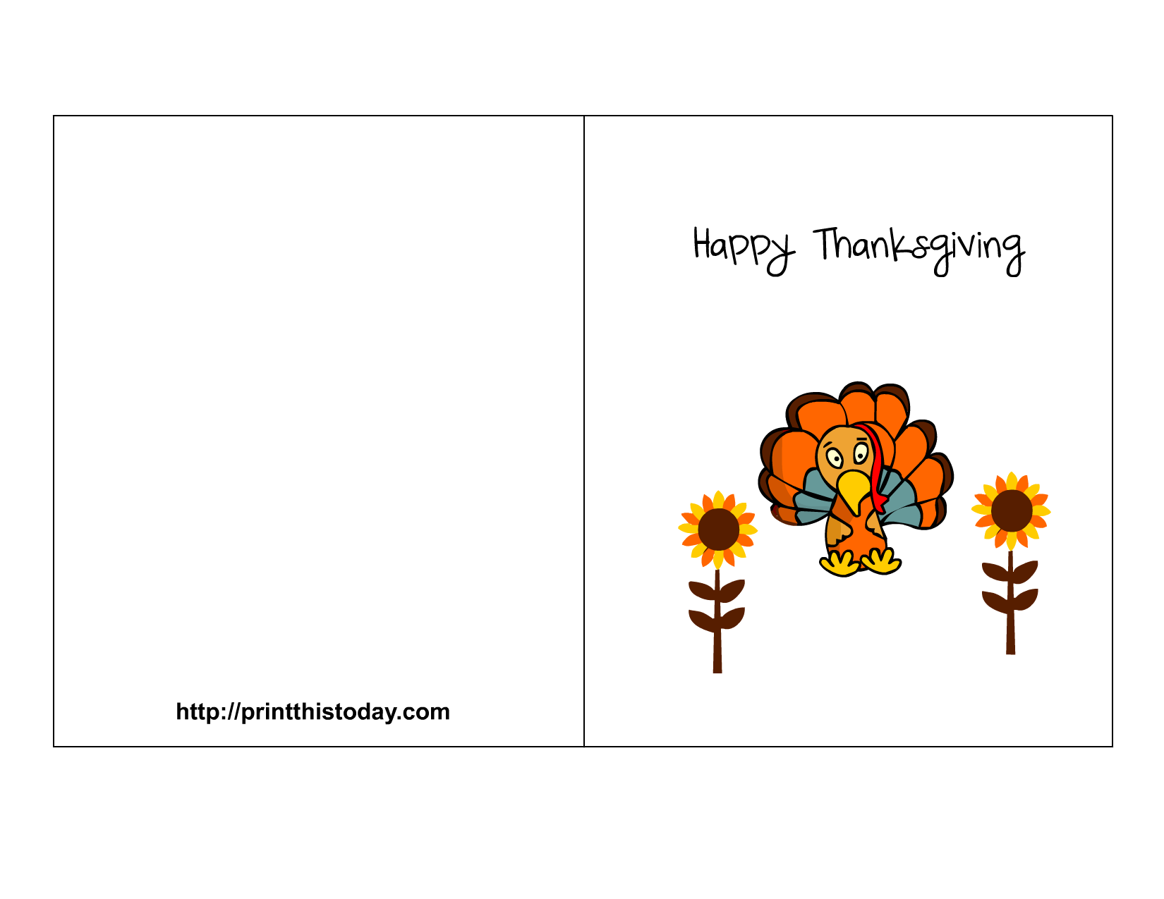 happy thanksgiving card printable