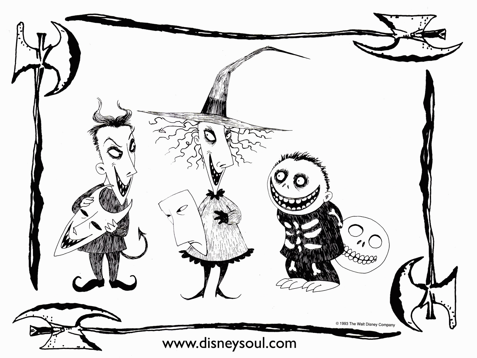The Nightmare Before Christmas Coloring Pages Coloring Home