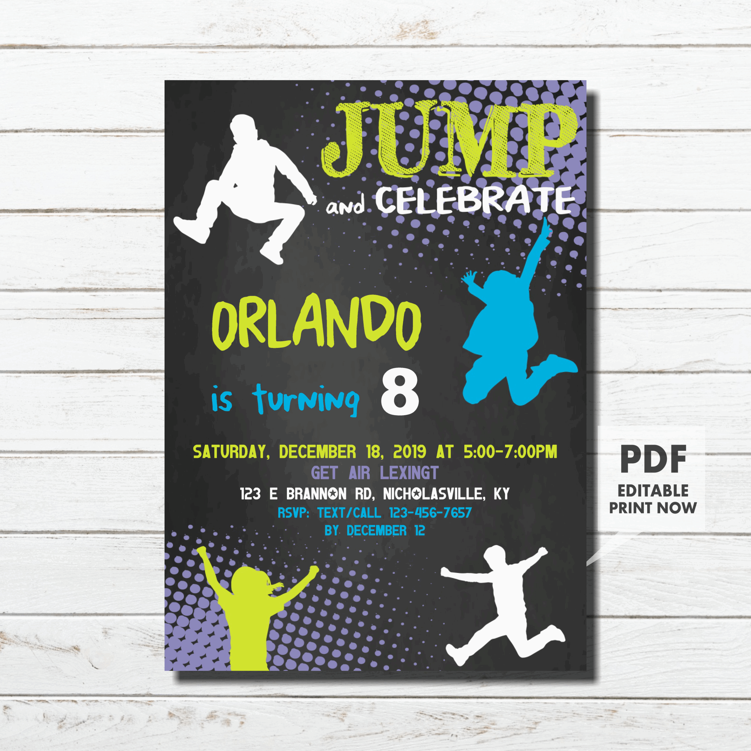 Trampoline Party Invite Template Free Dev onallcylinders