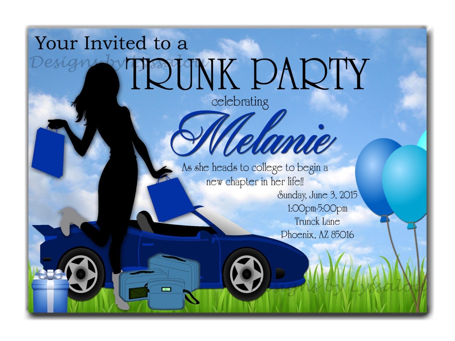 Trunk Party Invitations Templates Free Printable Word Searches