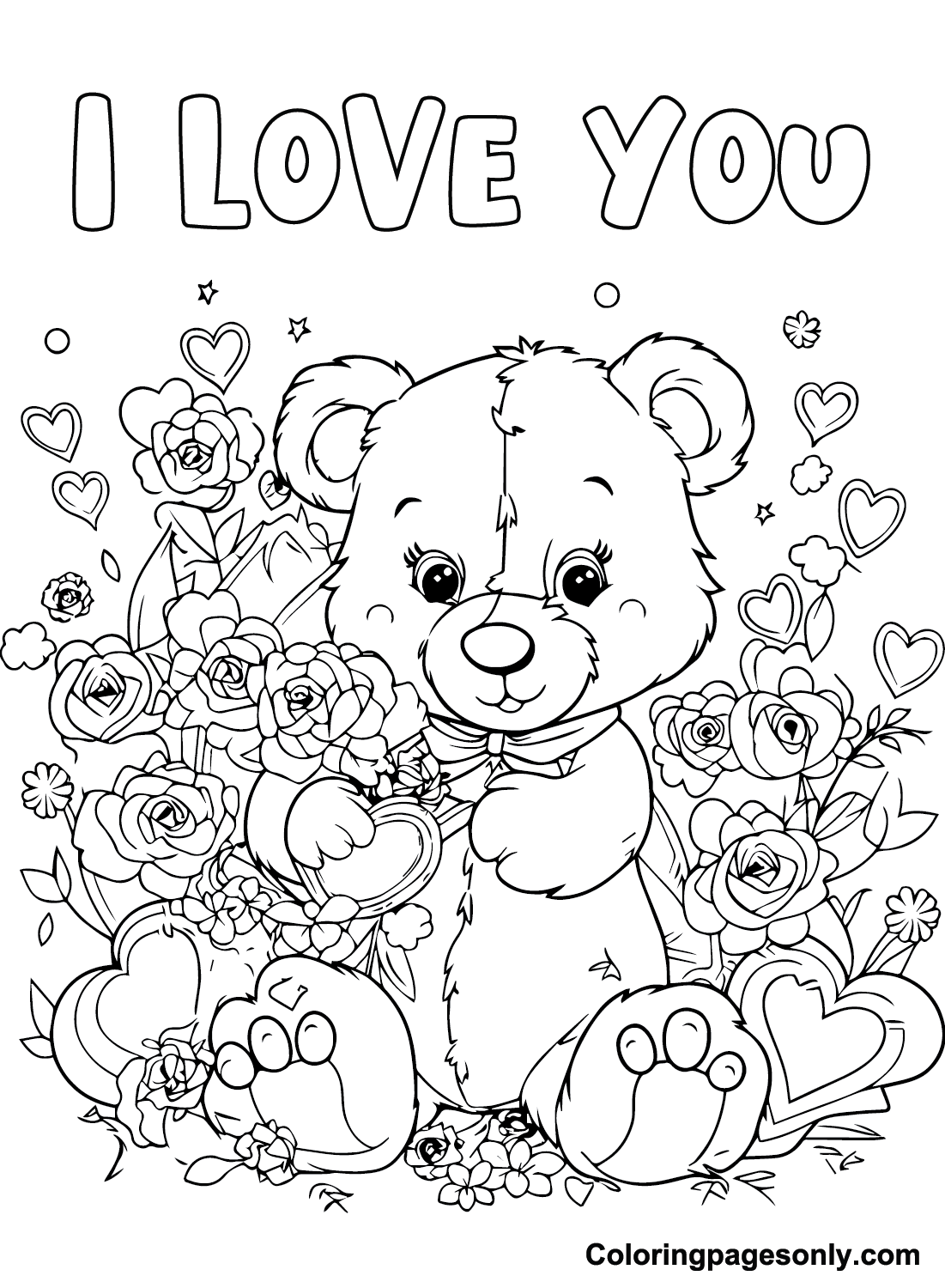 Valentines Coloring Page