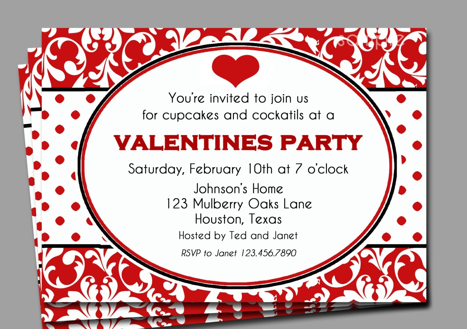 valentines invitation template