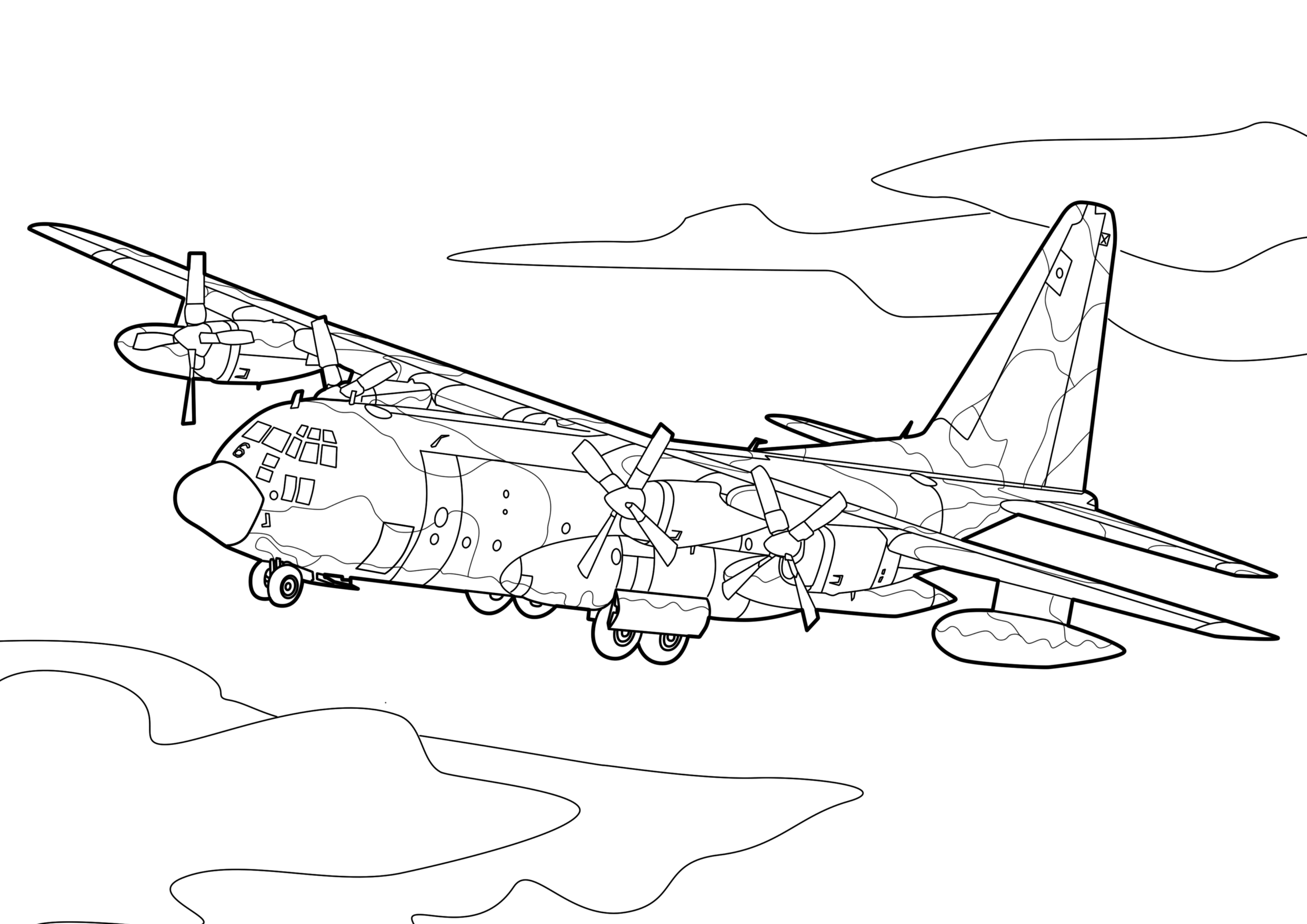 Plane Coloring Pages