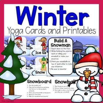 Winter Yoga Cards And Printables By Pink Oatmeal Movement For The 