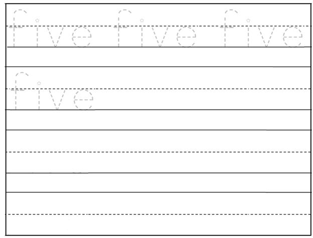 number five worksheet