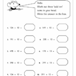 10 More Or 10 Less Worksheet For 1st 2nd Grade Lesson Planet