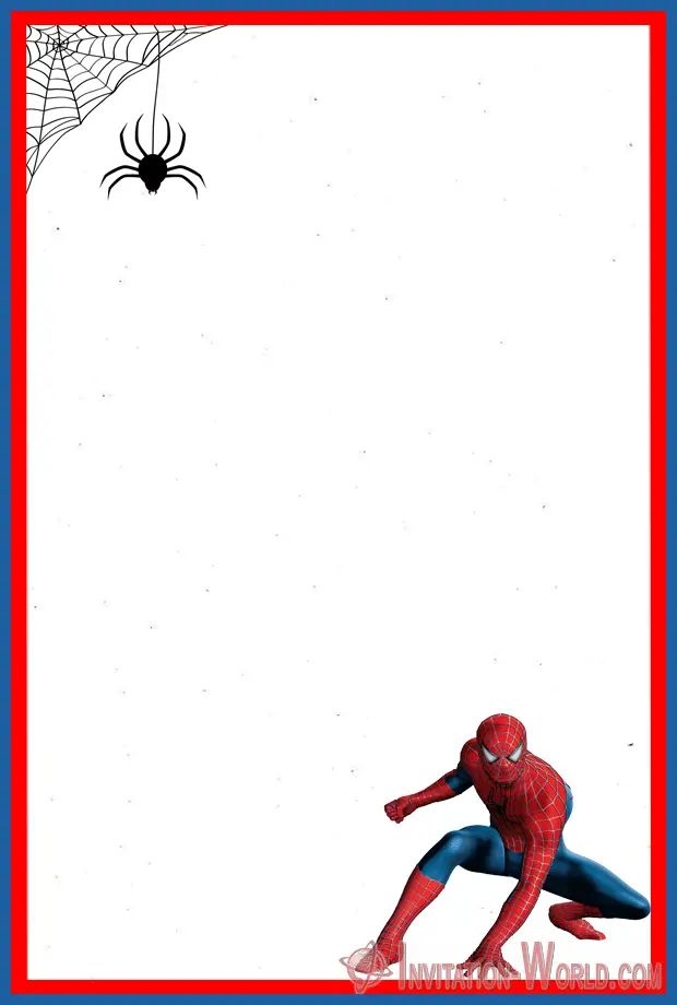  10 Printable Spiderman Birthday Party Invitation Templates Invitati 