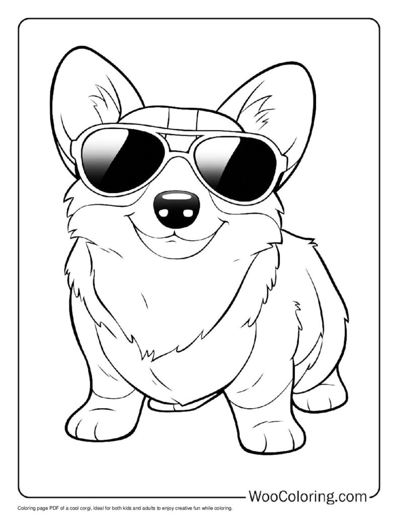Corgi Coloring Pages