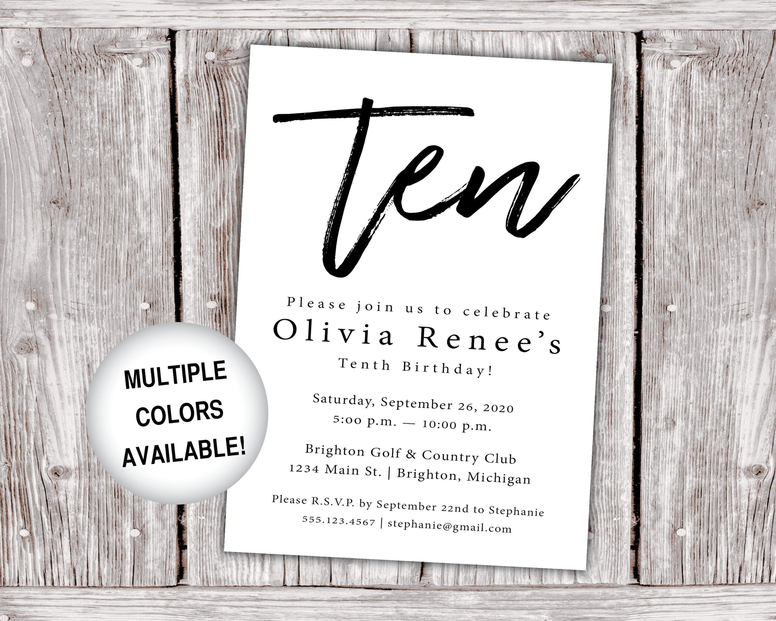 10Th Birthday Invitations Templates Free Printable Word Searches