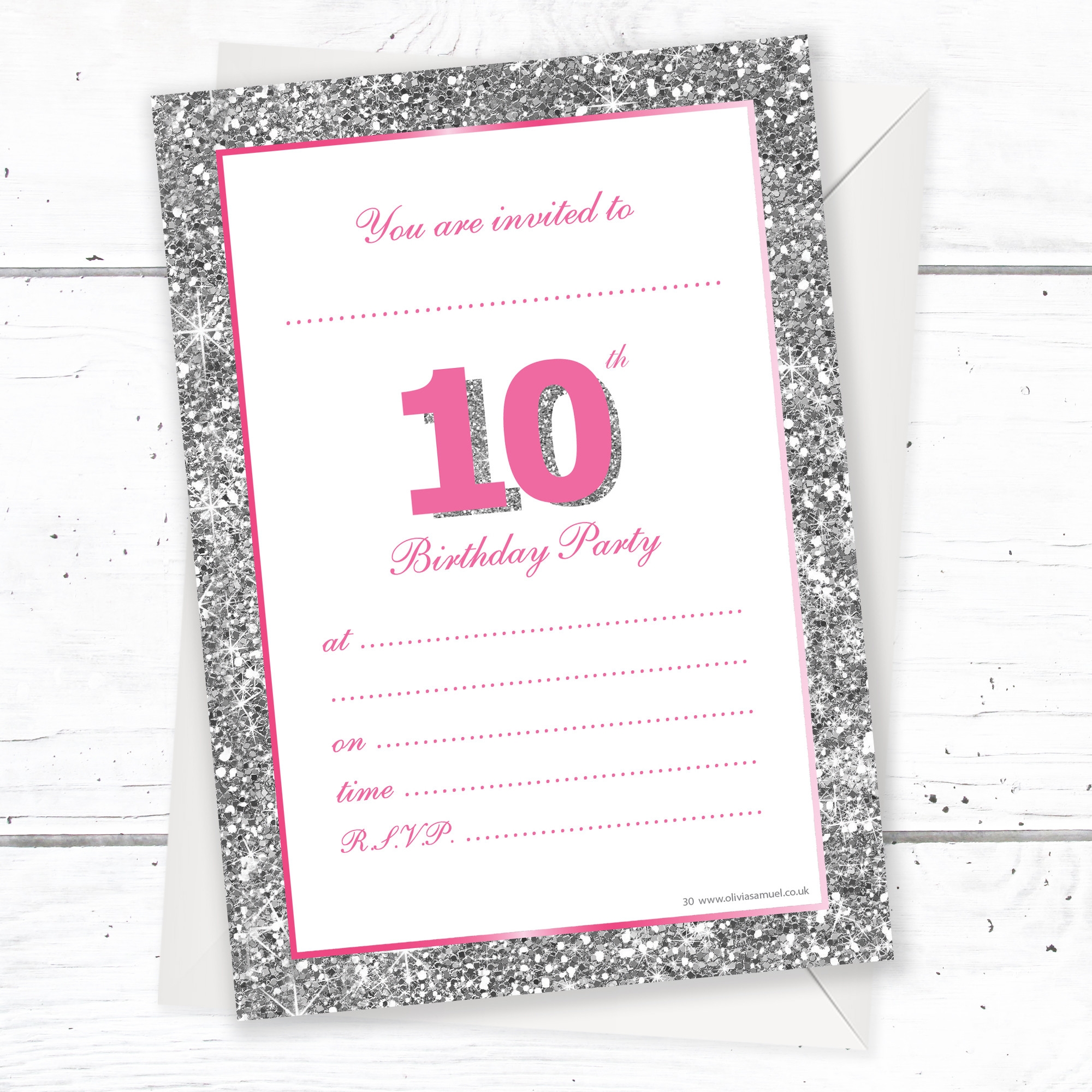 10Th Birthday Invitations Templates Free