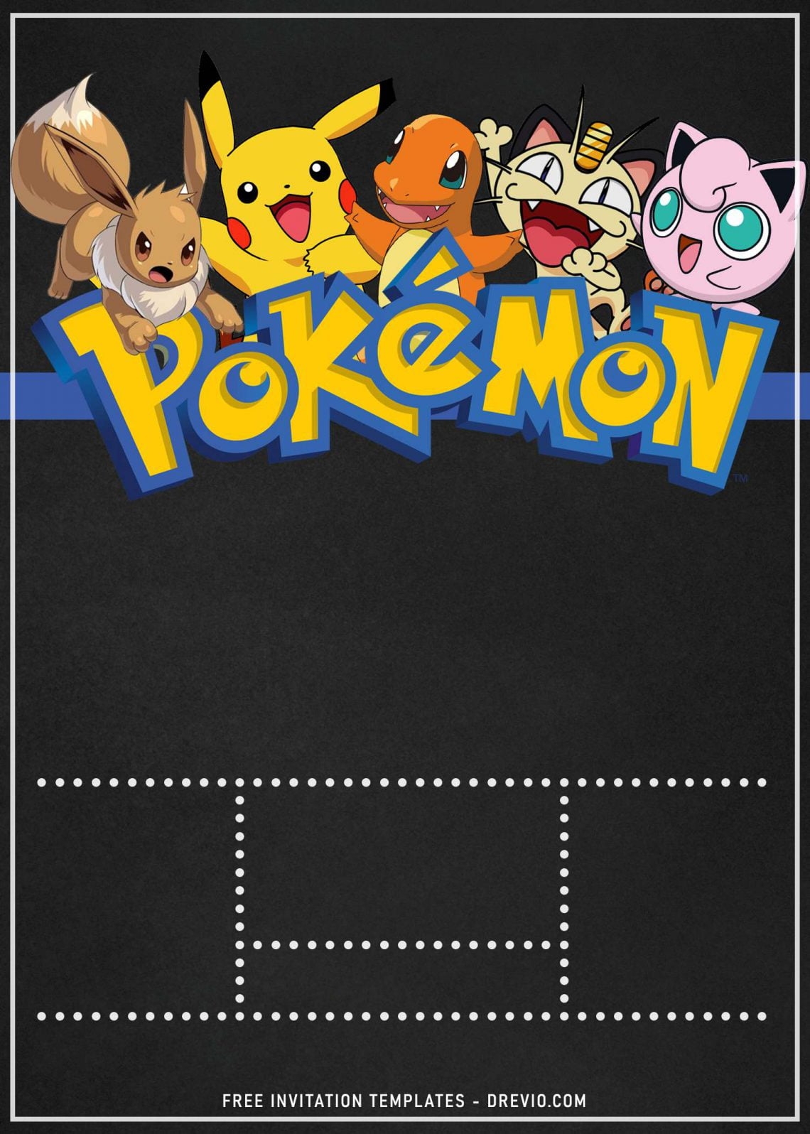 11 Pokemon Birthday Party Invitation Templates