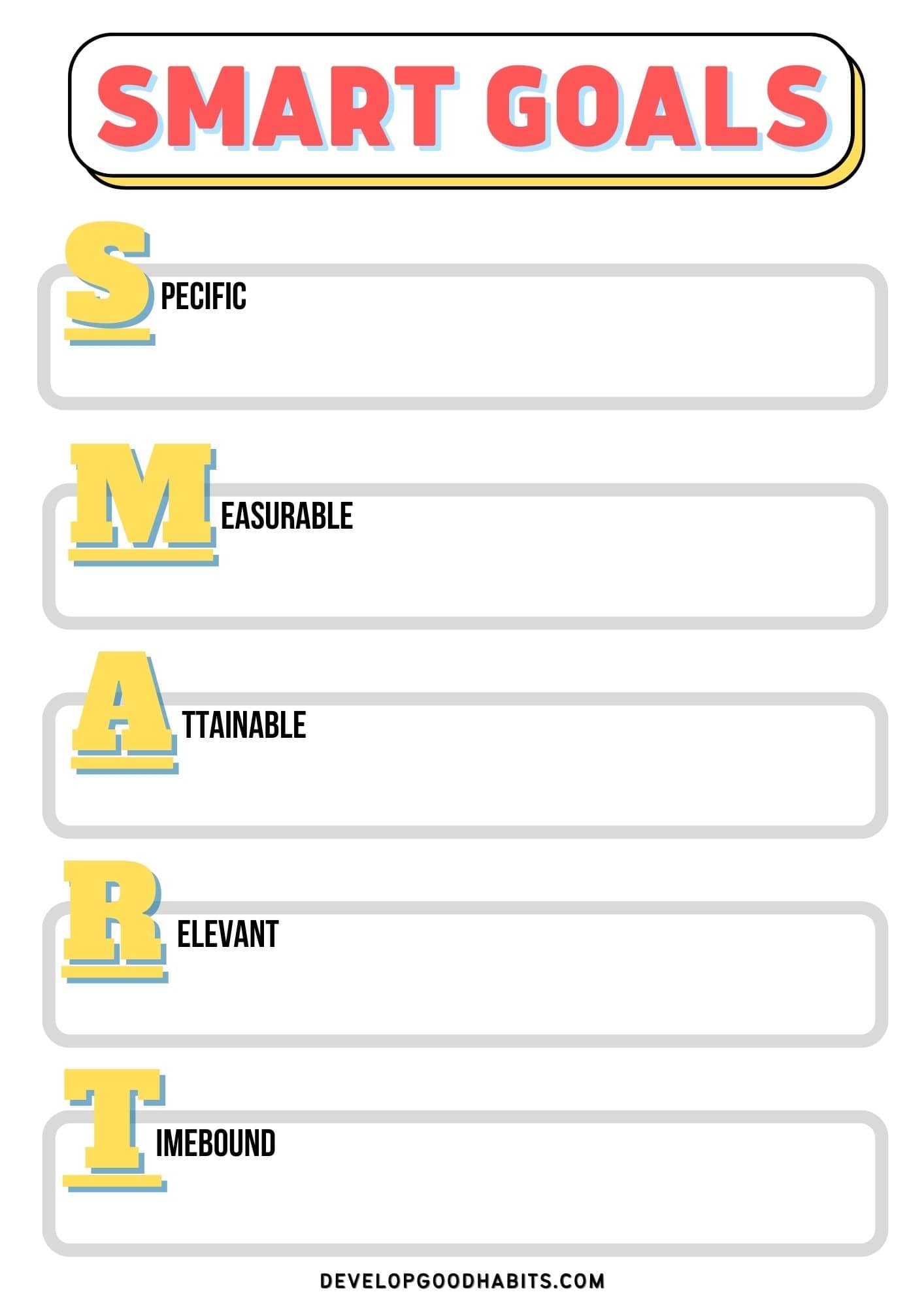 13 Free Printable SMART Goals Worksheets For 2024
