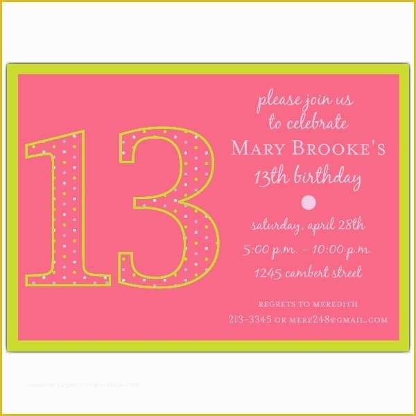 13th Birthday Invitation Templates Free Of Free Printable 13th Birthday 