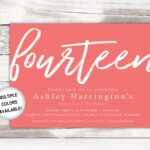 14Th Birthday Invitation Templates Invitationpiper78