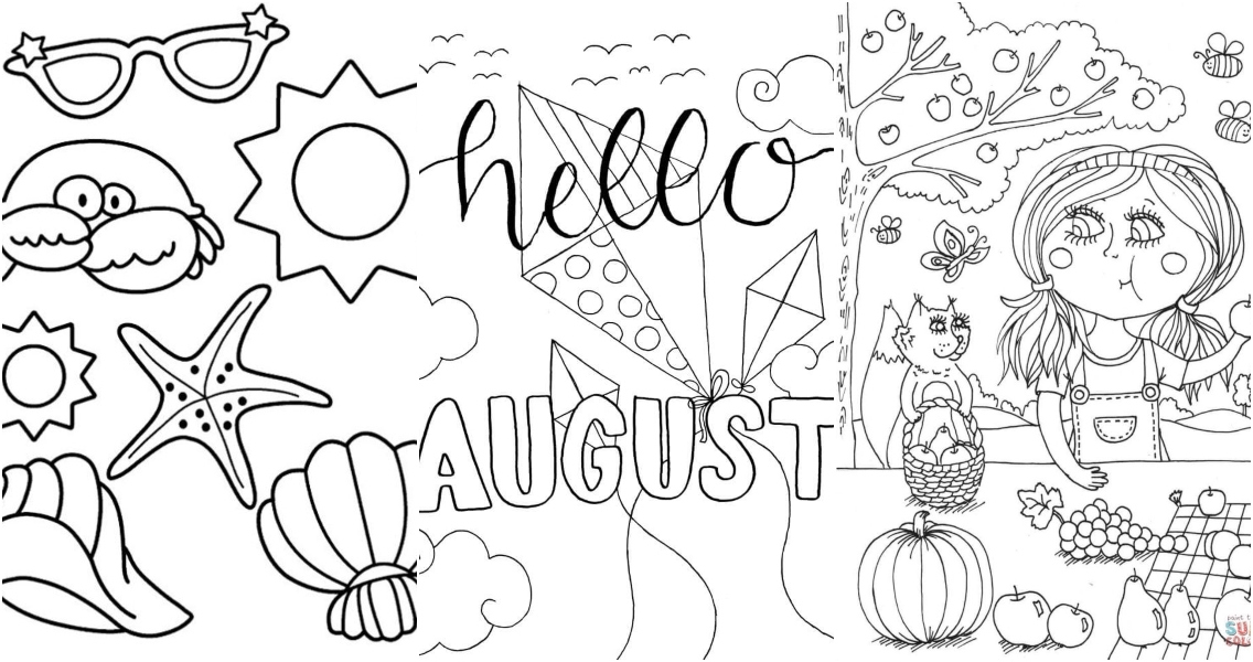 15 Free August Coloring Pages For Kids And Adults