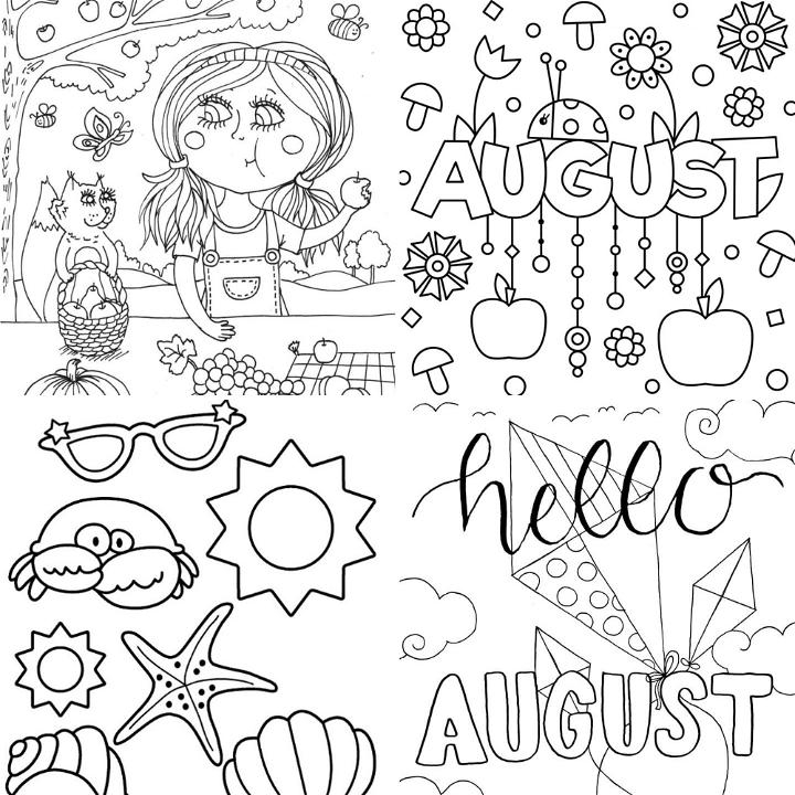 August Coloring Pages