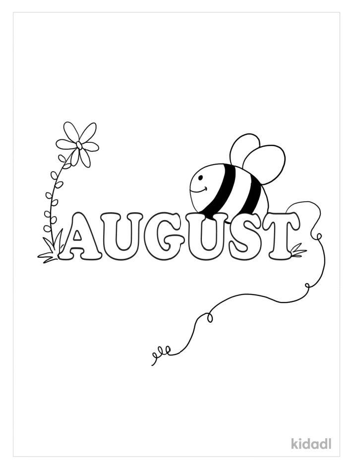 15 Free August Coloring Pages For Kids And Adults