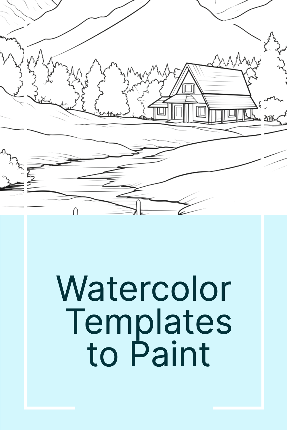 15 Free Watercolor Templates To Paint Coloriage Peinture Aquarelle