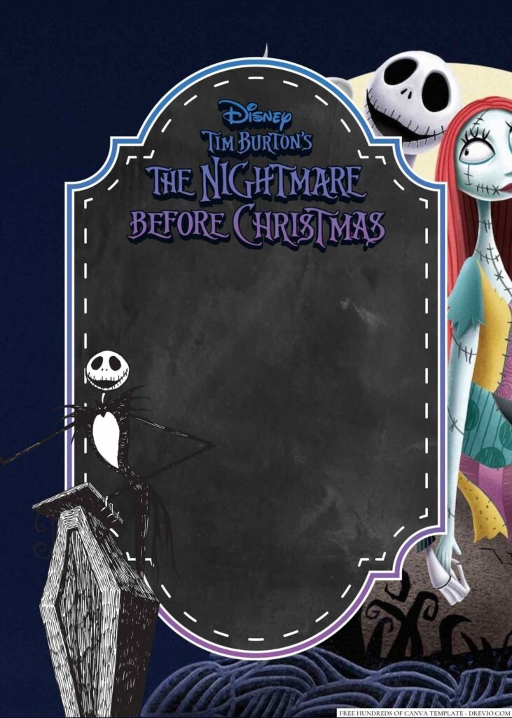 16 The Nightmare Before Christmas Canva Birthday Invitation Templates