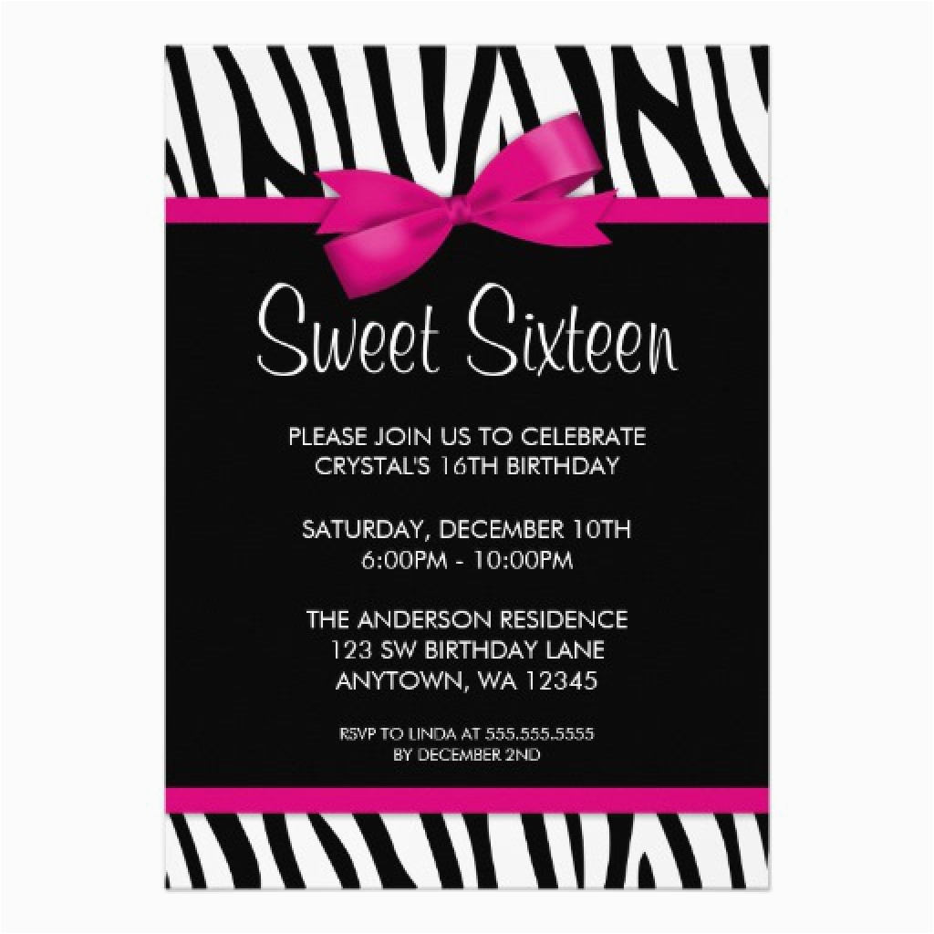 16th birthday invitations templates