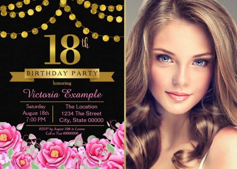 18th birthday invitation templates