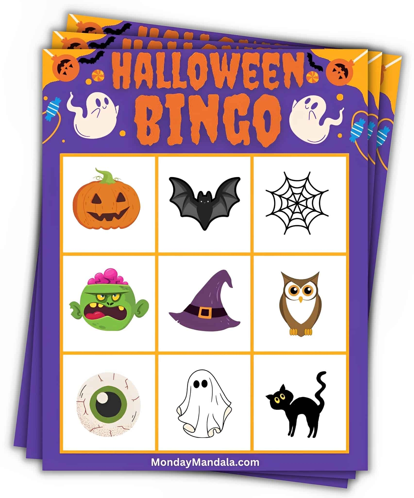 180 Halloween Bingo Cards Free PDF Printables Worksheets Library