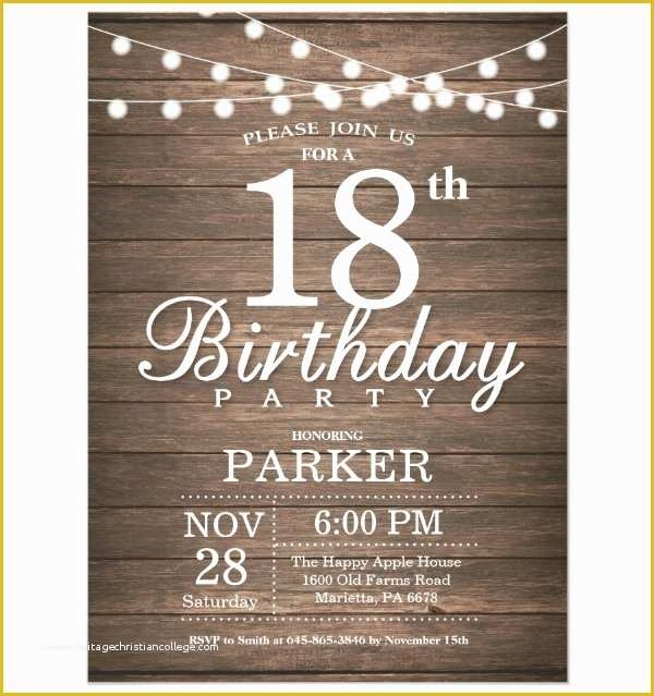 18th Birthday Party Invitation Templates Free Of 14 18th Birthday 
