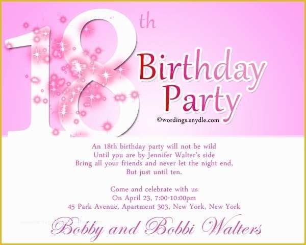 18th invitation templates free