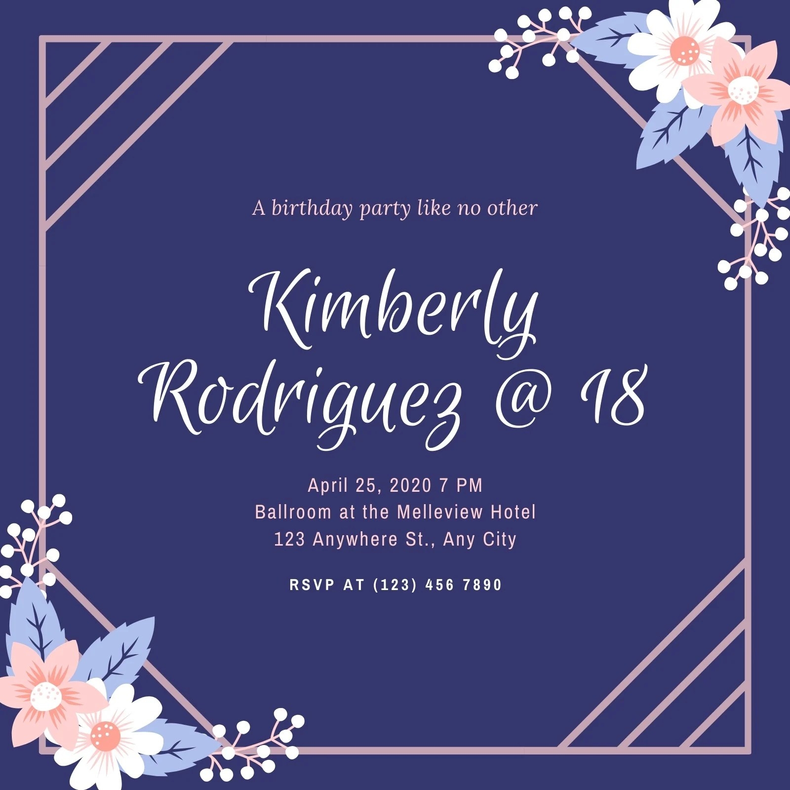 18th invitations templates