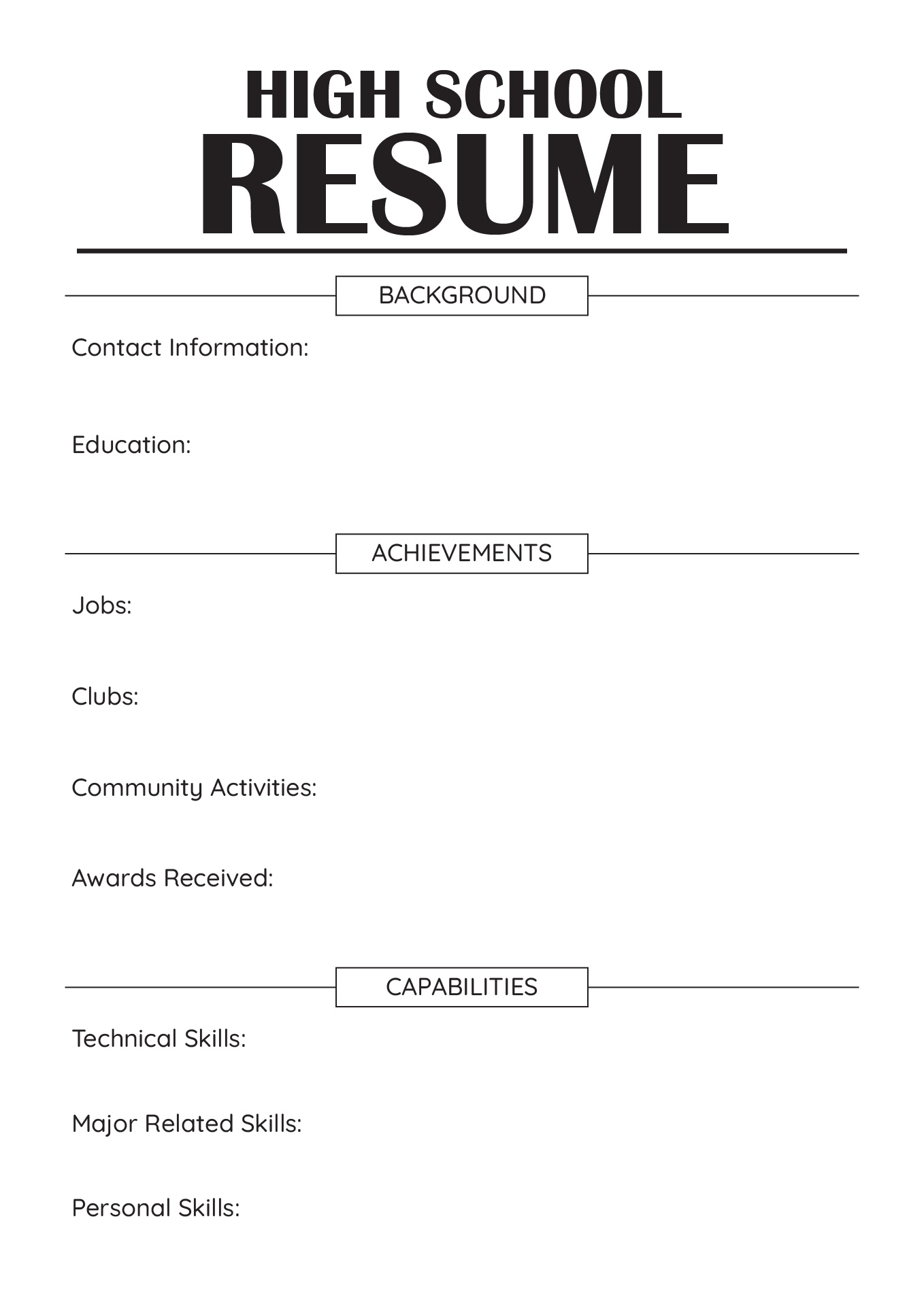 19 High School Student Information Worksheet Free PDF At 
