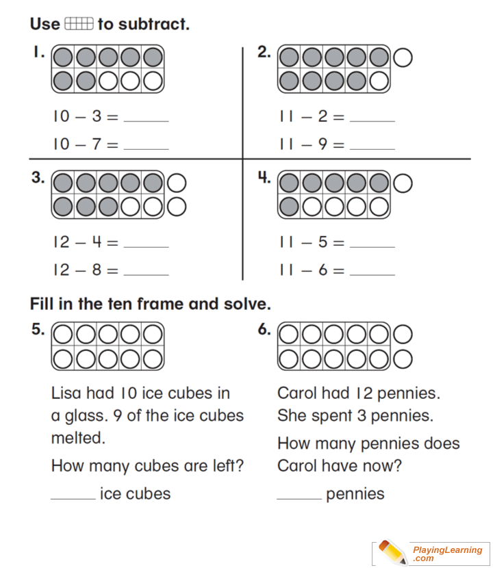 1st Grade Subtraction FREE Printable Worksheets Worksheetfun 