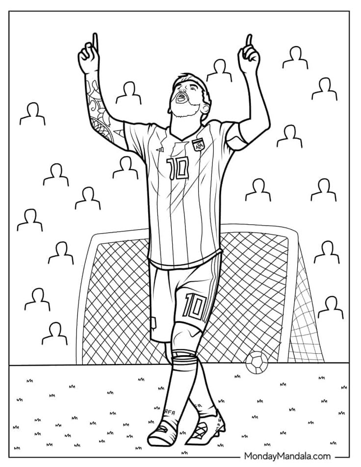 20 Lionel Messi Coloring Pages Free PDF Printables Coloring Pages