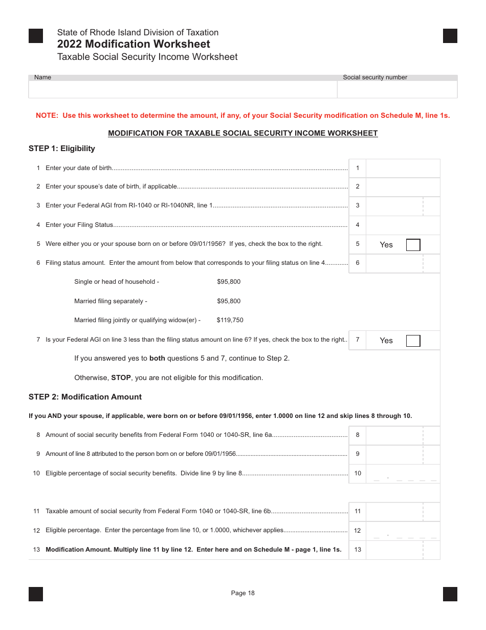 social security income tax worksheet