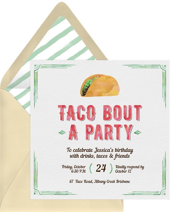 21 Format Taco Party Invitation Template Free Templates For Taco Party 