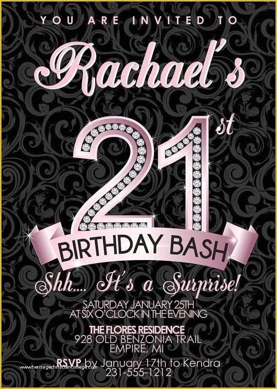 21st birthday invitations templates free