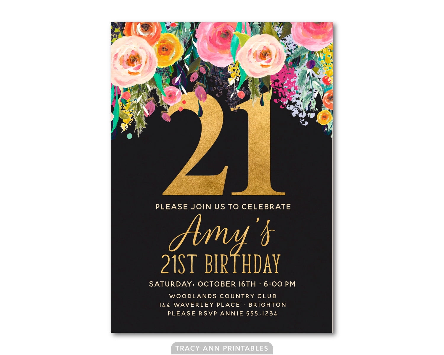 invitation templates 21st birthday