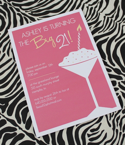 21st Birthday Invitation Template For Girls Download Print