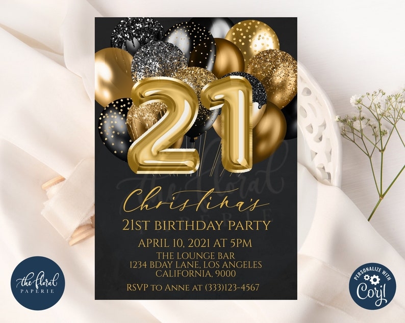 21st invitation template