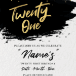 21st Birthday Invitation Templates Editable With Microsoft Word
