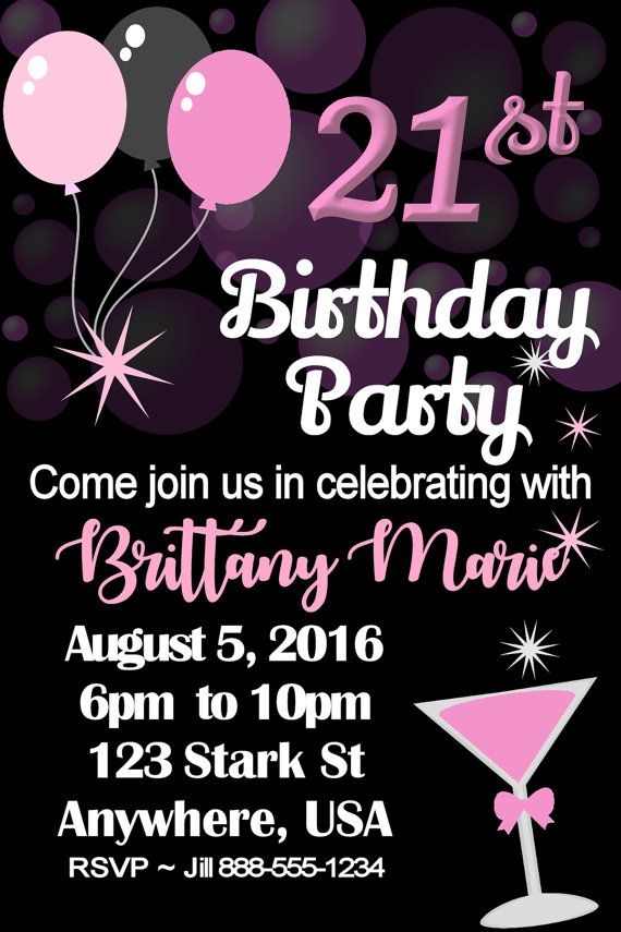 21St Birthday Invitation Templates Free Content Calendar Template