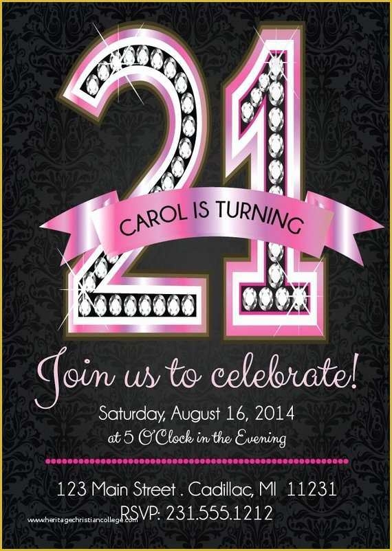 21st party invitation templates