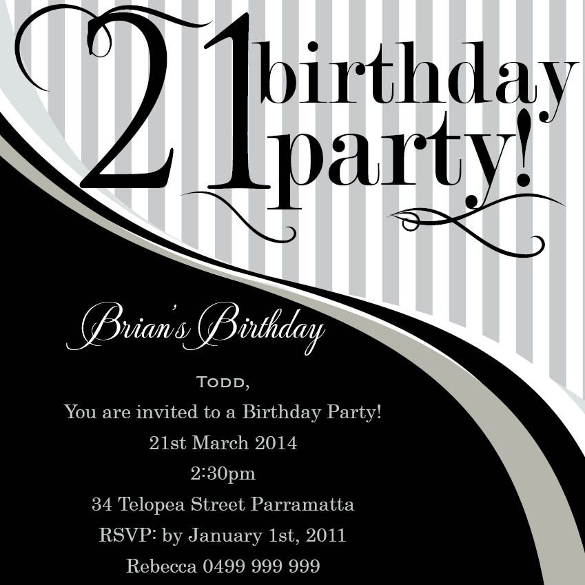 21st Birthday Invitation Templates Free Printable Template vercel app