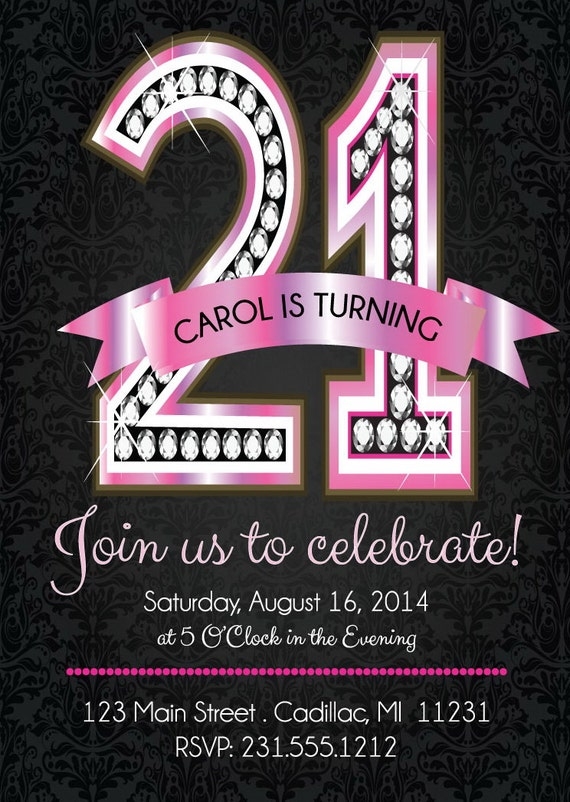 21St Birthday Invitations Templates Free