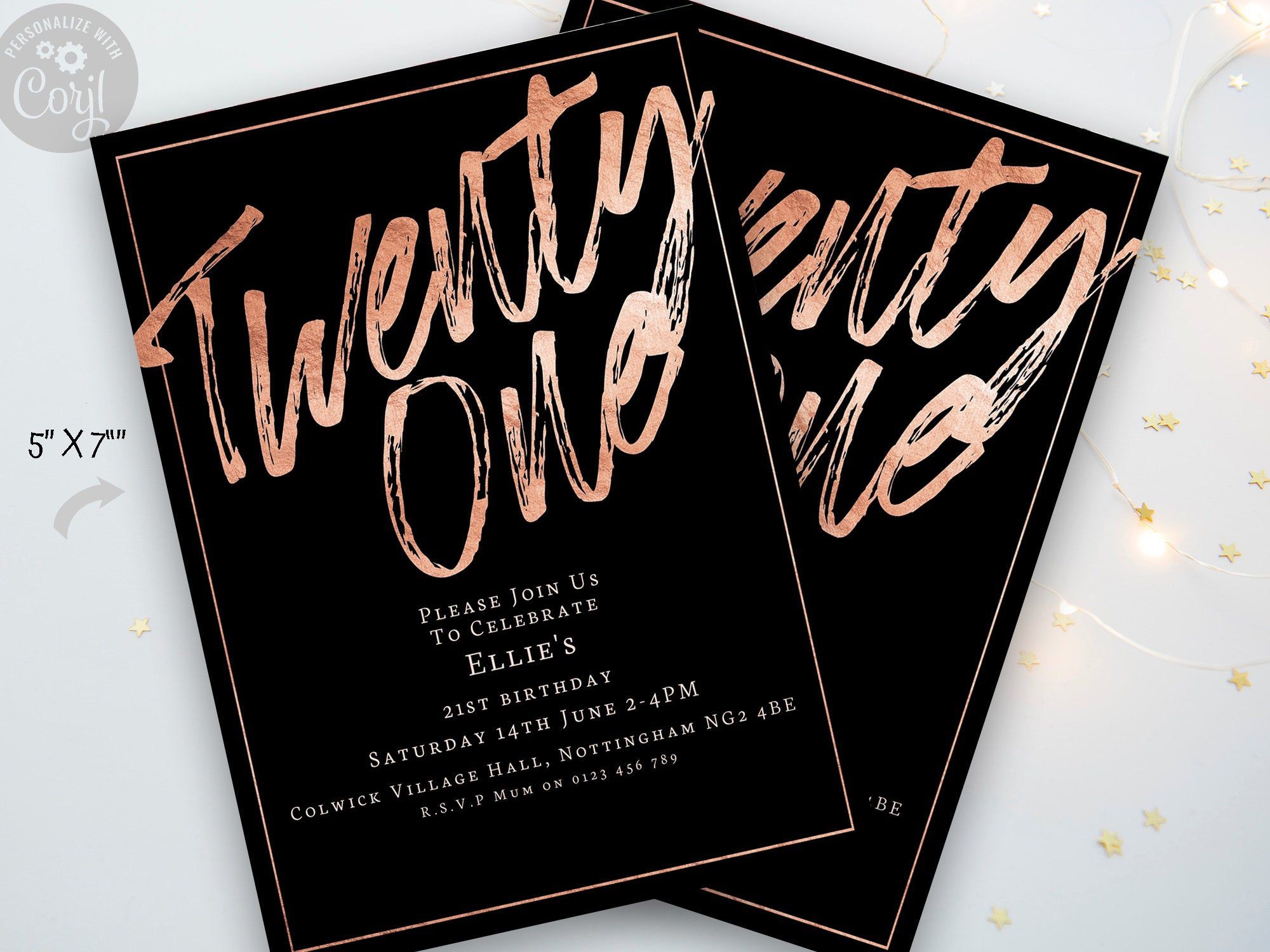 21St Birthday Invitations Templates Free