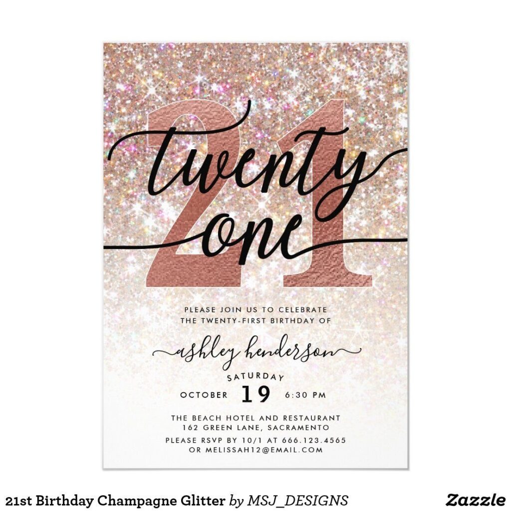21St Party Invitations Templates Printable Calendars AT A GLANCE