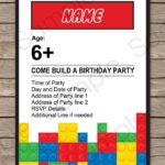 22 Online Blank Lego Invitation Template PSD File By Blank Lego