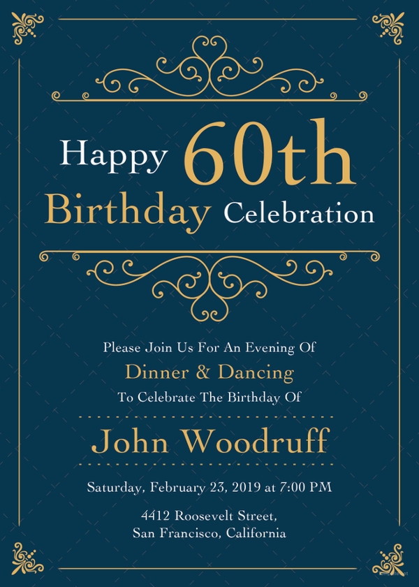 mens birthday invitation templates