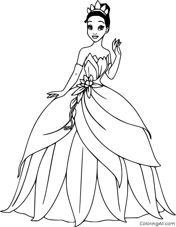 27 Free Printable Tiana Coloring Pages Easy To Print From Any Device 