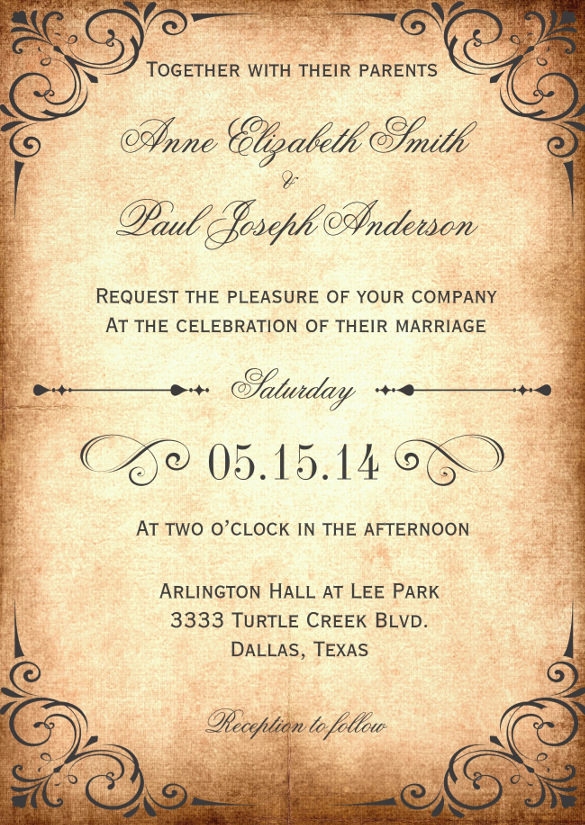 rustic invitation template