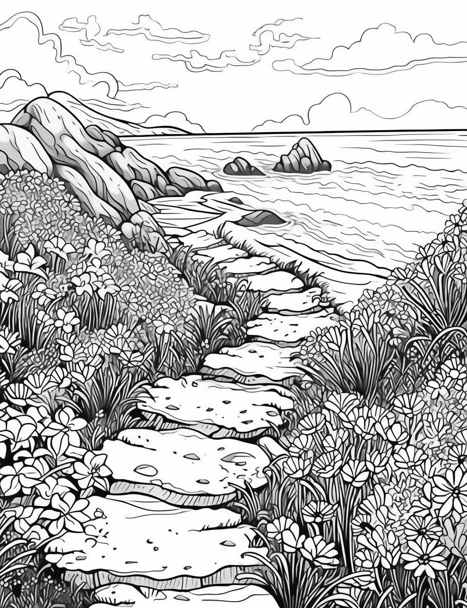 29 Scenic Landscape Coloring Pages Our Mindful Life Worksheets Library